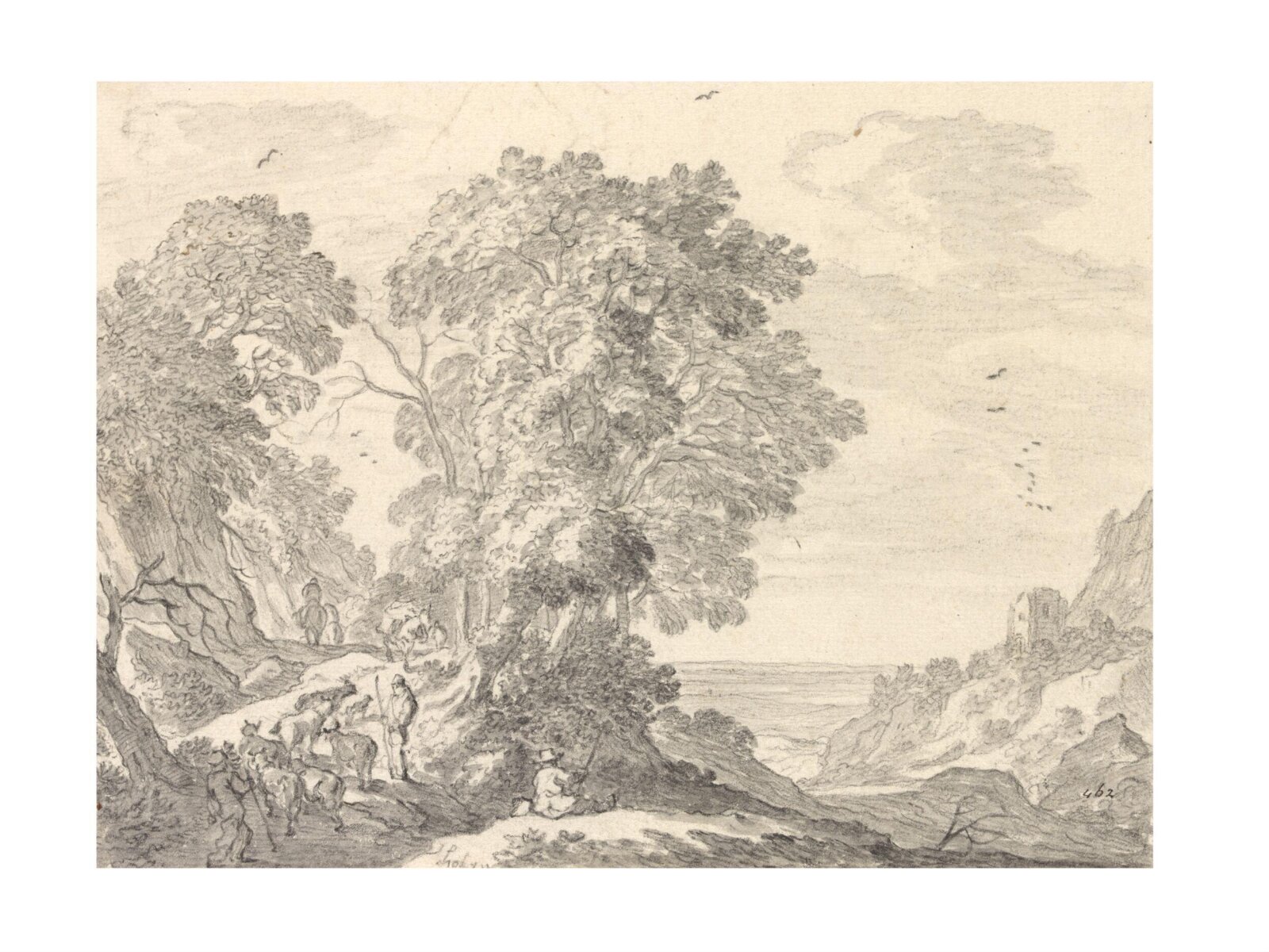 Drawing, Pieter Molyn, 17th century