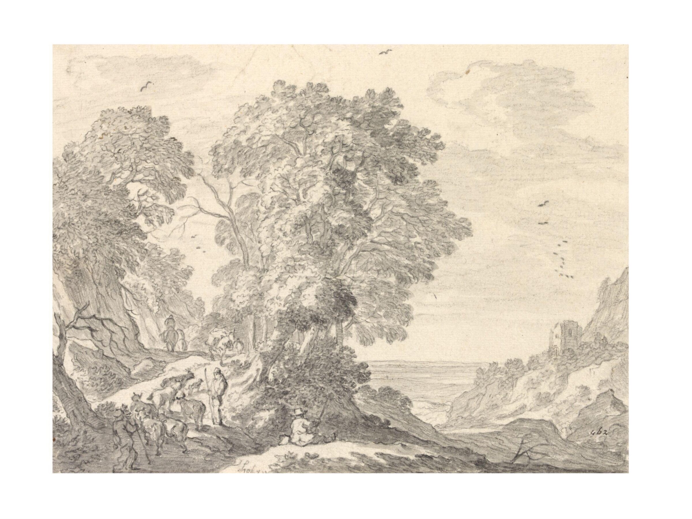Drawing, Pieter Molyn, 17th century