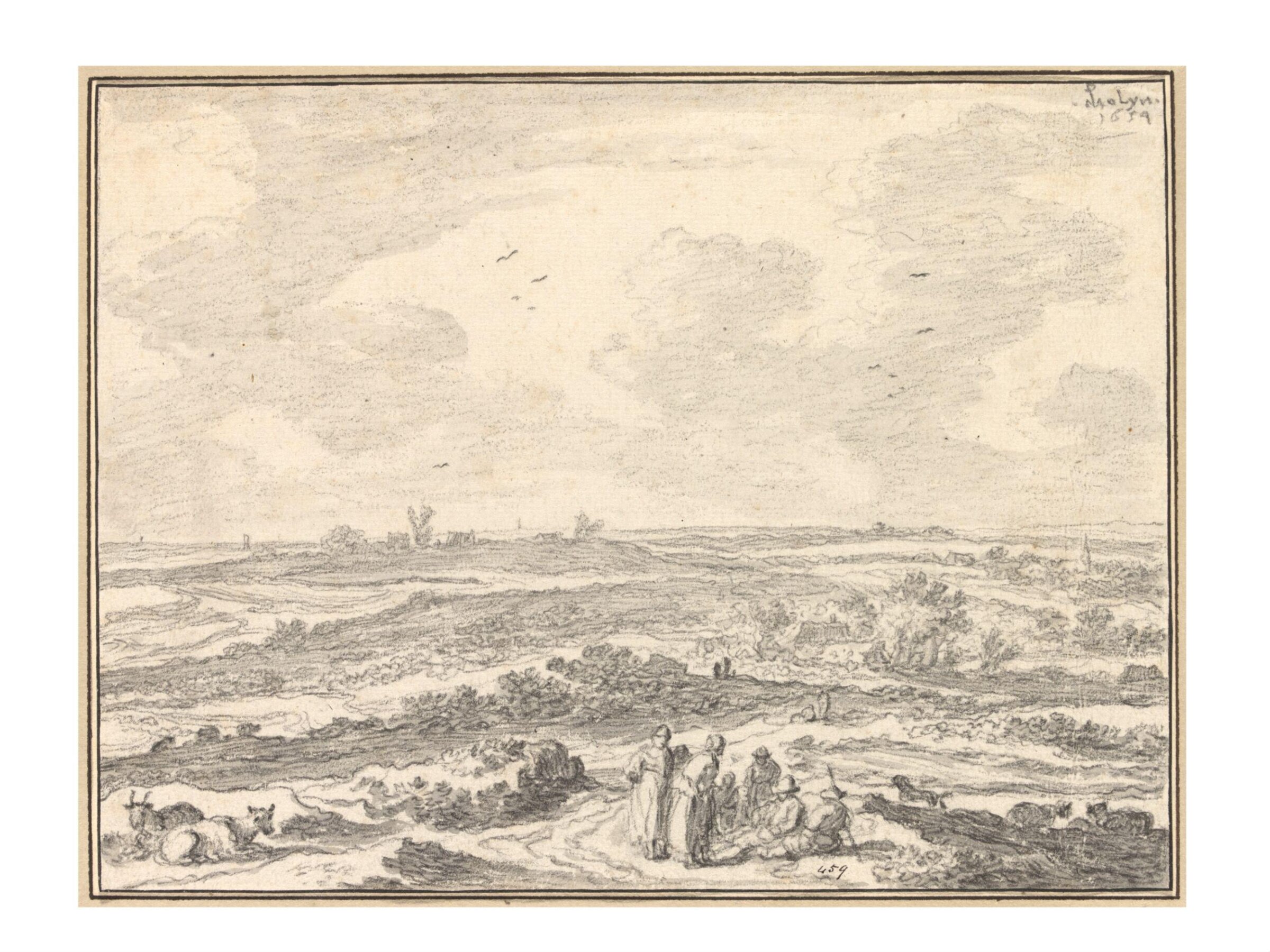 Drawing, Pieter Molyn, 1659