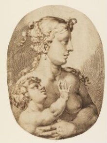 Half-length Nude Woman Holding a Child (?Venus and Cupid) thumbnail 1