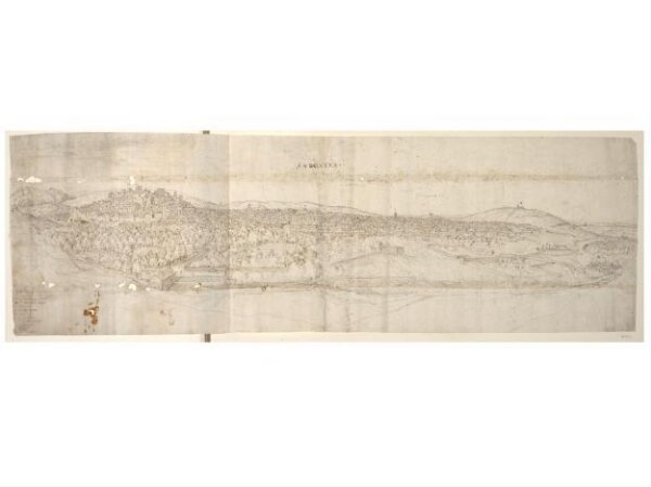 Recto: Panoramic view of Antequera | Anton van den Wyngaerde | V&A ...