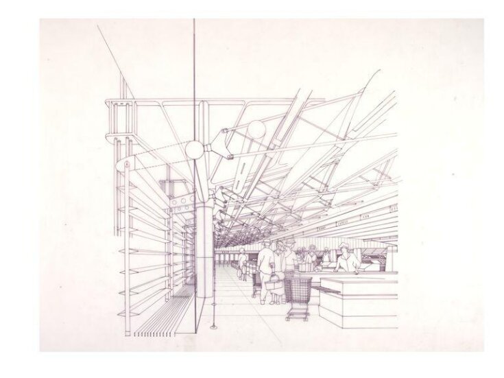 Section: interior perspective, ABC Sainsbury, Camden Town image