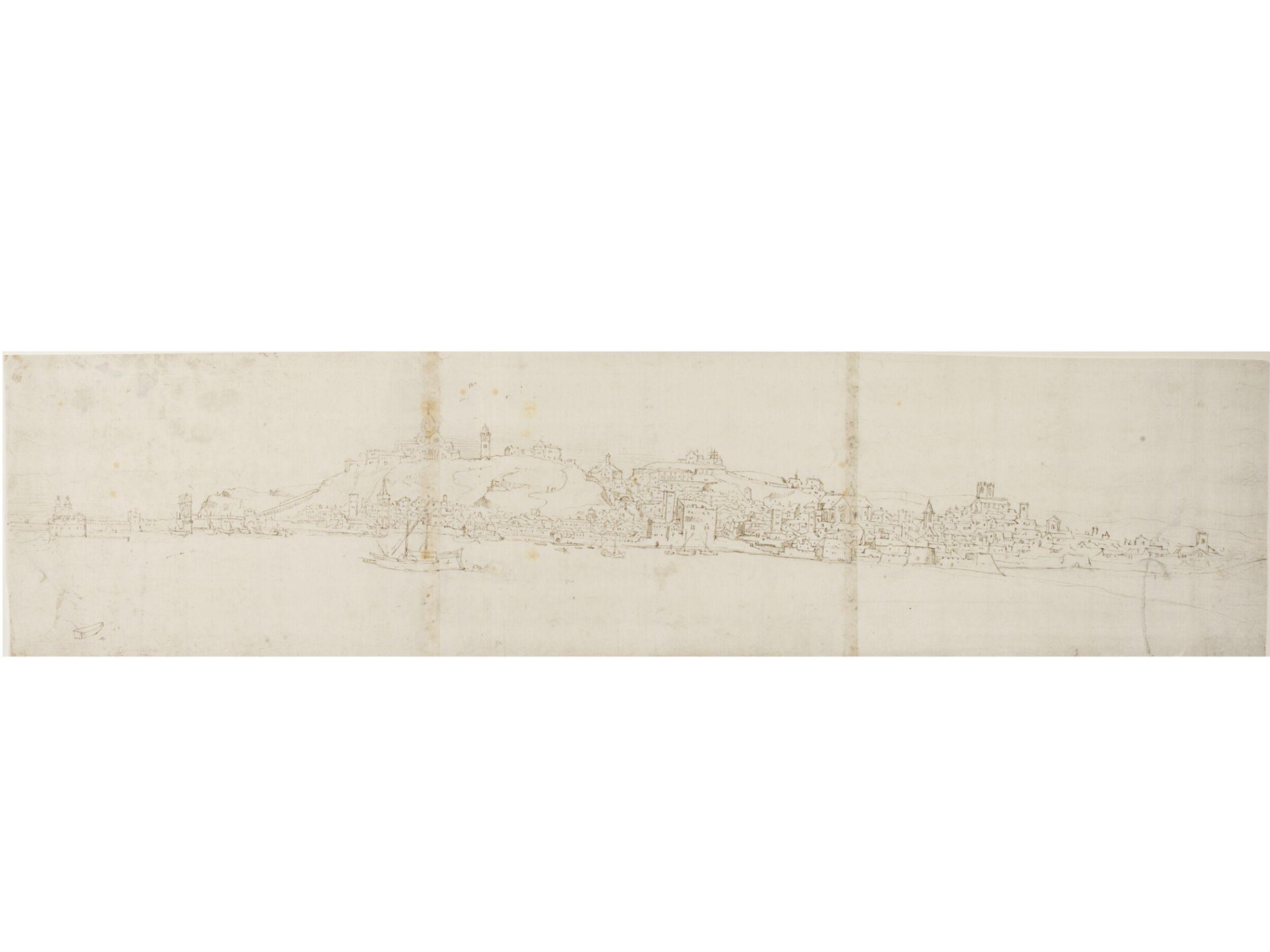 Panoramic View of Ancona, Anton van den Wyngaerde, 1552-3