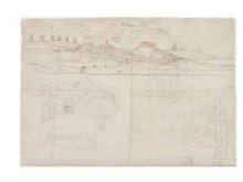 Recto: Sketches of the Remains of the Roman Theatre at Murviedro (Sagunto), and Studies of a Sea Lion and a Ram thumbnail 1