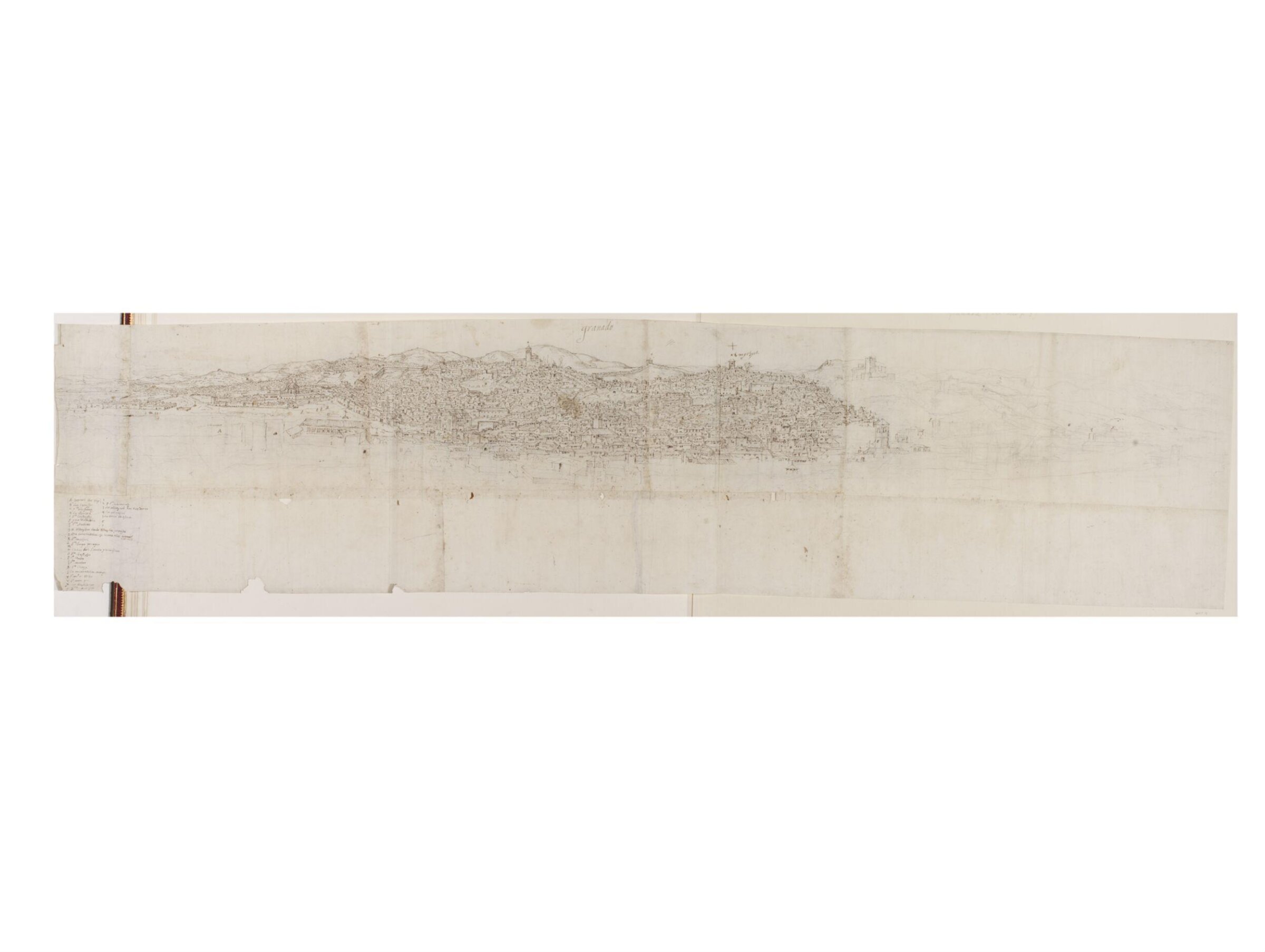 Panoramic View of Granada, Anton van den Wyngaerde, 1567