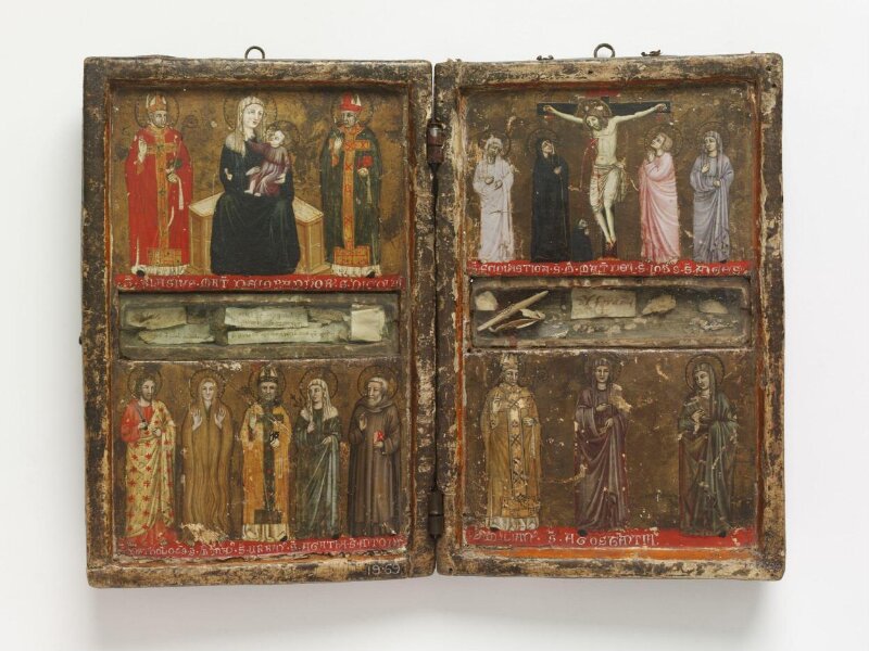 The Virgin and Child with Saints Blasius and Nicholas; Saints Bartholomew, Mary Magdalen, Urban, Agatha and Anthony