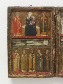 The Virgin and Child with Saints Blasius and Nicholas; Saints Bartholomew, Mary Magdalen, Urban, Agatha and Anthony thumbnail 1