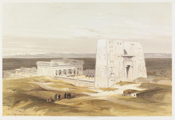 Temple Of Edfou.  Ancient Appolinopolis.  Upper Egypt. 1 March 1847 top image
