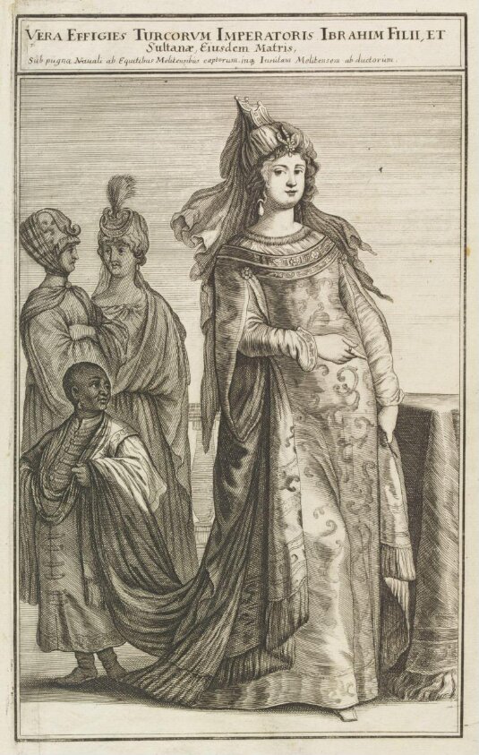 Vera Effigies Turcorum Imperatoris Ibrahim Filii, Et Sultanae, Eiusdem Matris (mid 17th century) by Jacob van Merlen
