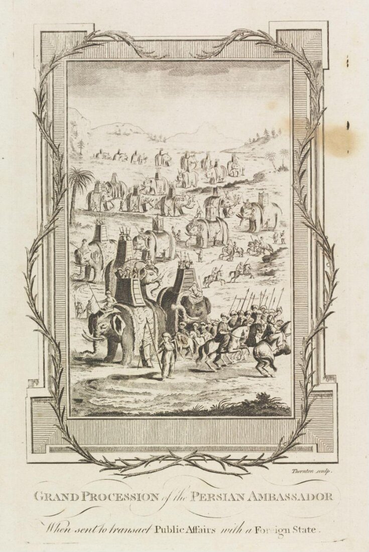 Grand Procession of the Persian Ambassador When sent to transact Public Affairs with a Foreign State top image