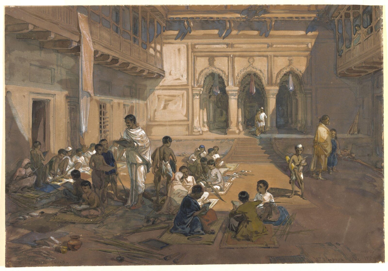 Indian School Calcutta, William Simpson, 1859