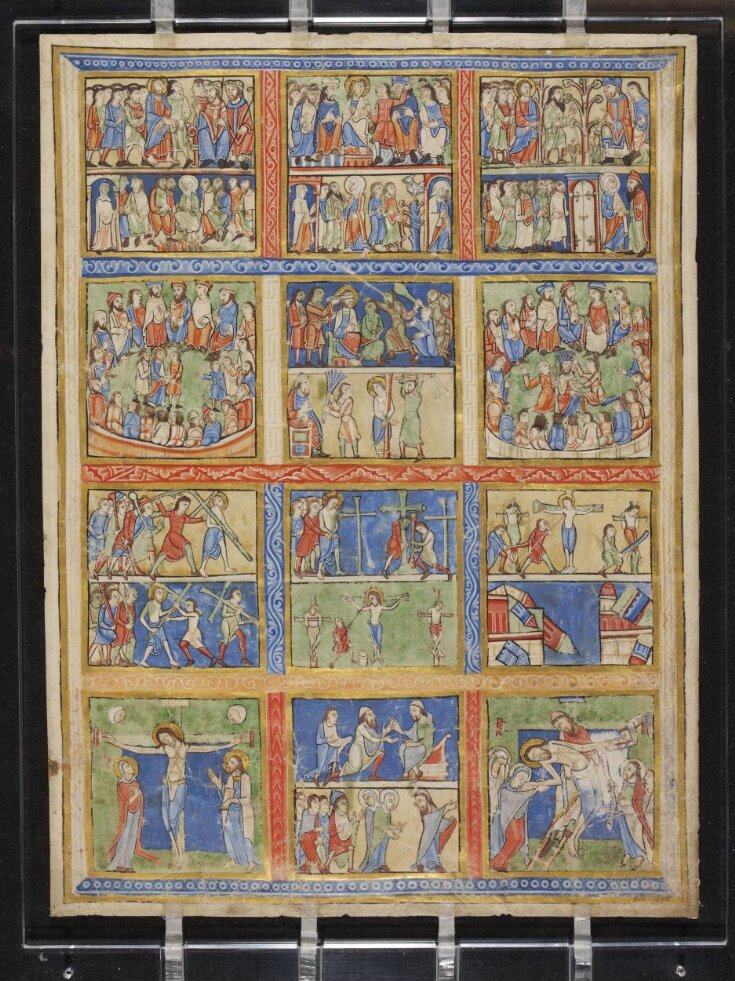 Leaf from a Psalter (Eadwine Psalter) with scenes from the New Testament top image