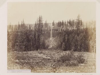 Cutting and Stone Pyramid on the 49th Parallel, at Kensenehn, Looking West.