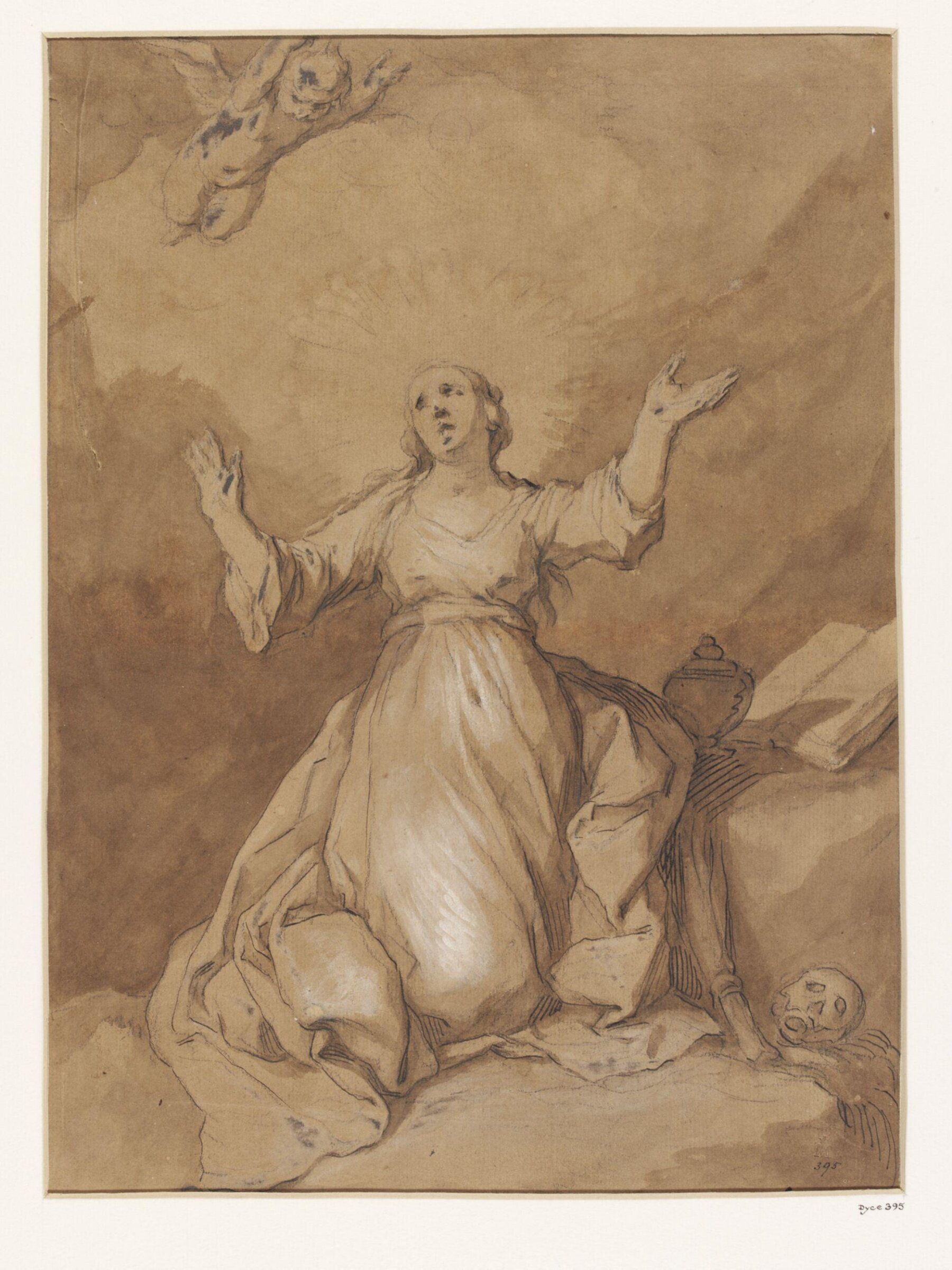 Penitient Magdalen and an Angel, Abraham Bloemaert, 1649