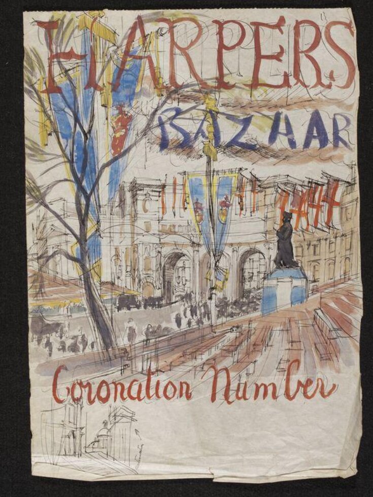 Design for cover of 'Harper's Bazaar, Coronation number' top image