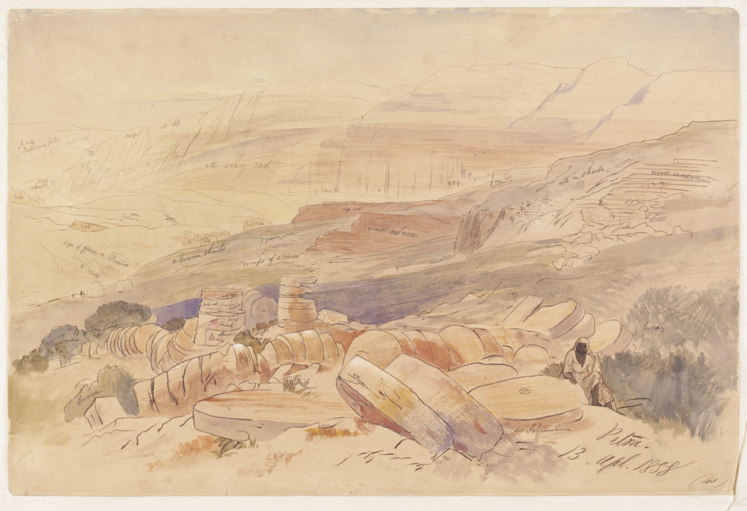 Petra, Edward Lear, 1858