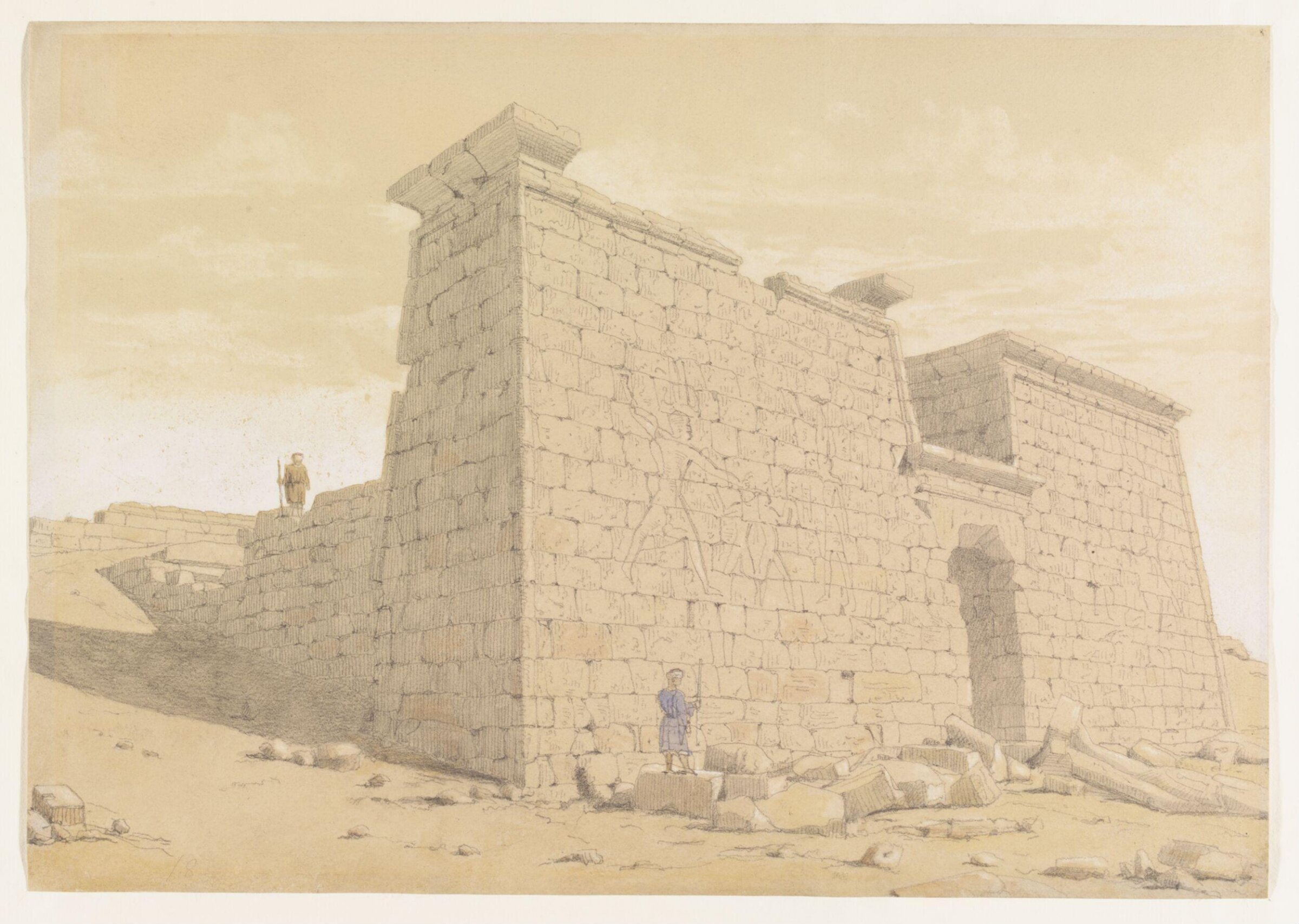 Temple of Sabooa -  Nubia, Frederick Catherwood, 1824
