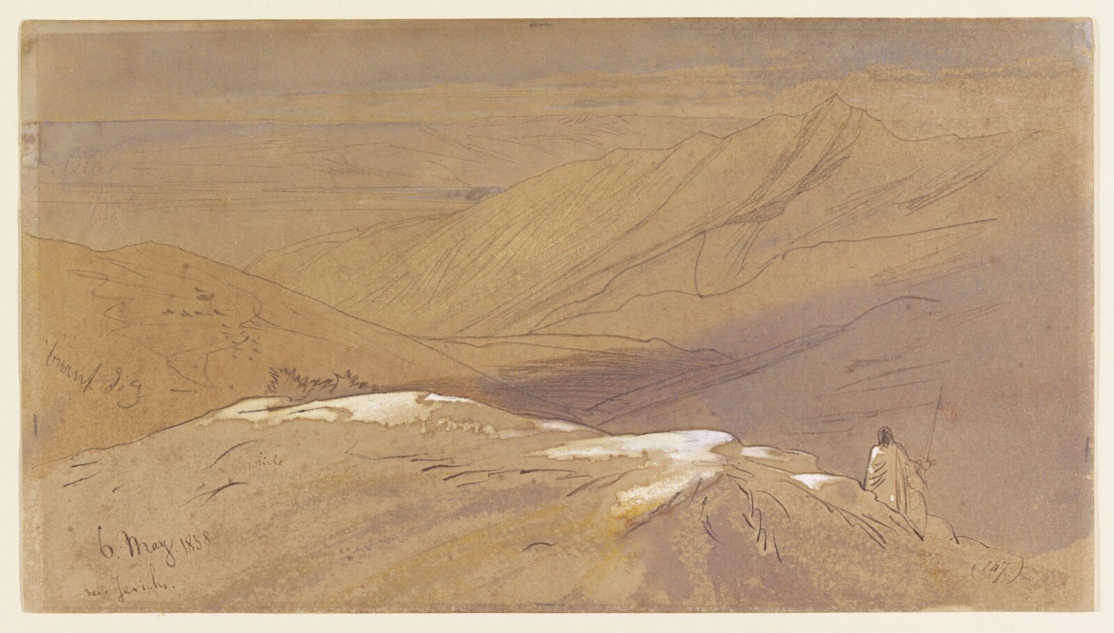 Near Jericho, Edward Lear, 1858