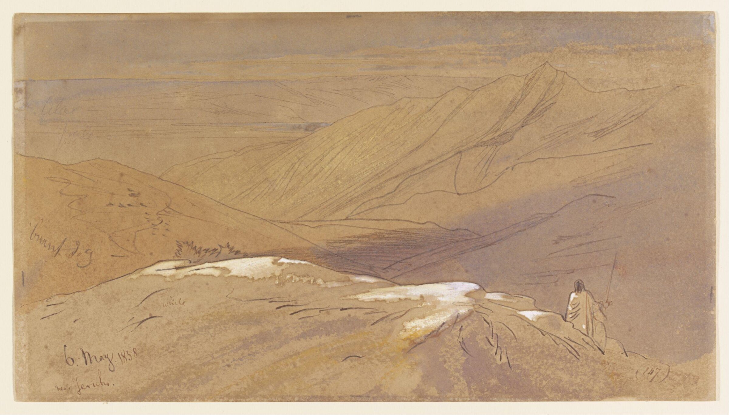 Near Jericho, Edward Lear, 1858