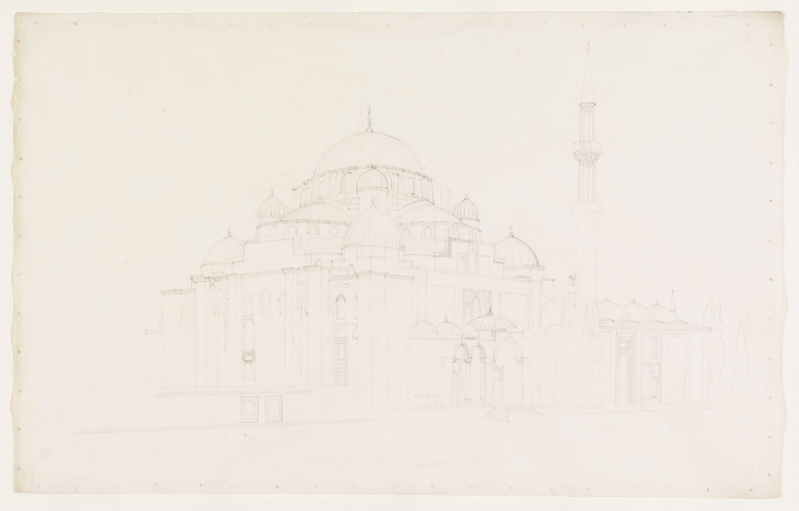 Sehzade Camii, Constantinople, Lewis Vulliamy, ca. 1818