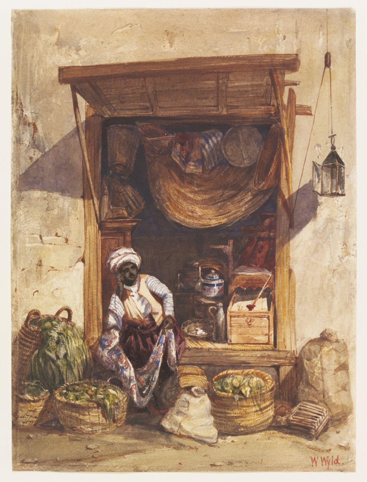 Marchand de Legumes à Alger, William Wyld, 1833