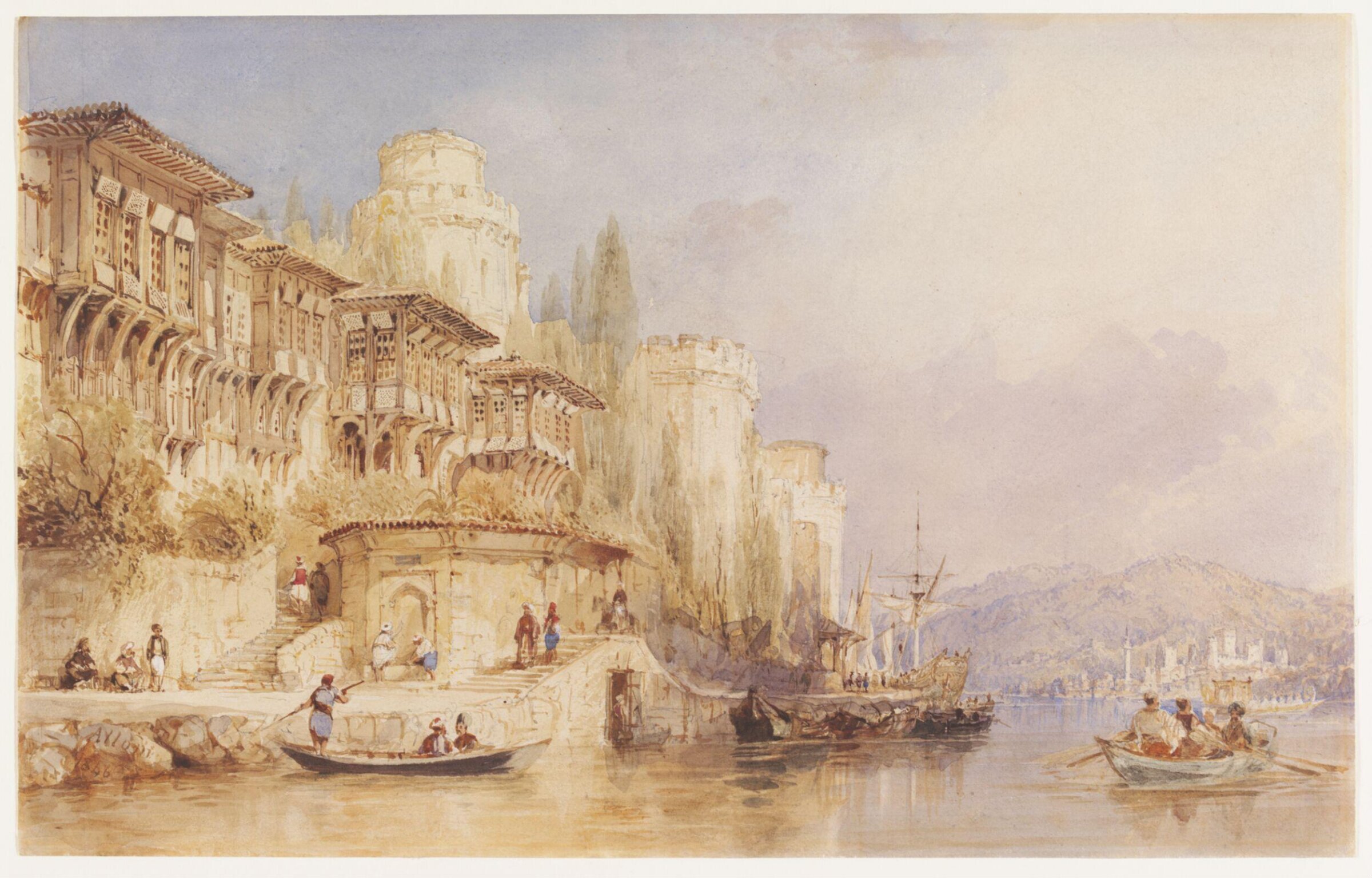 The Bosphorus, with the Castles of Europe & Asia. 1846, Thomas Allom, 1846