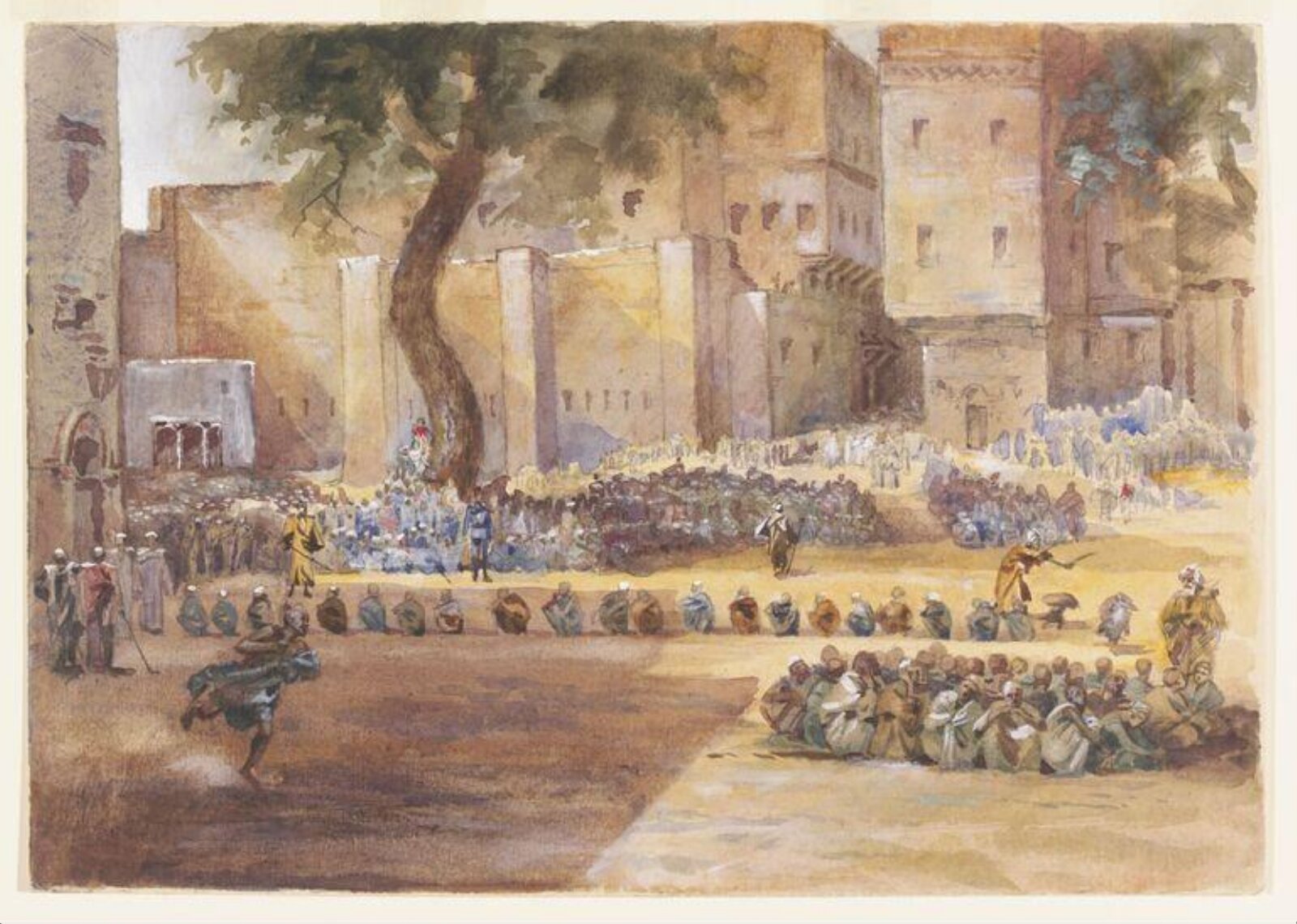 Recruiting at Assiut, Jane Evelyn Lindsay, 1896