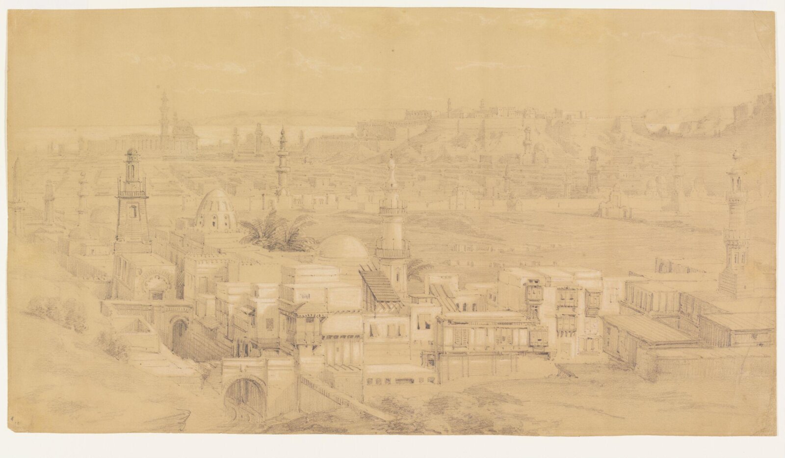 Sketch for Grand Cairo, Дэвид Робертс, 1796-1864