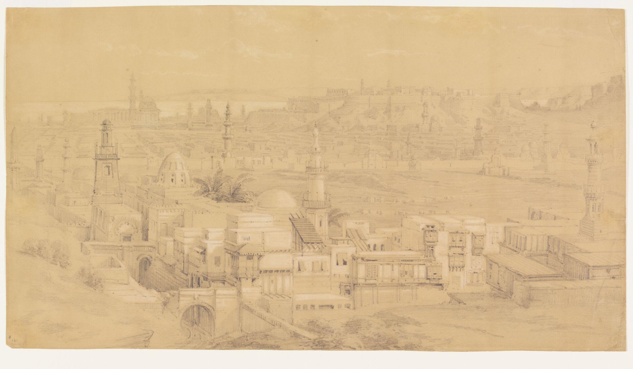 Sketch for Grand Cairo, David Roberts, 1796-1864