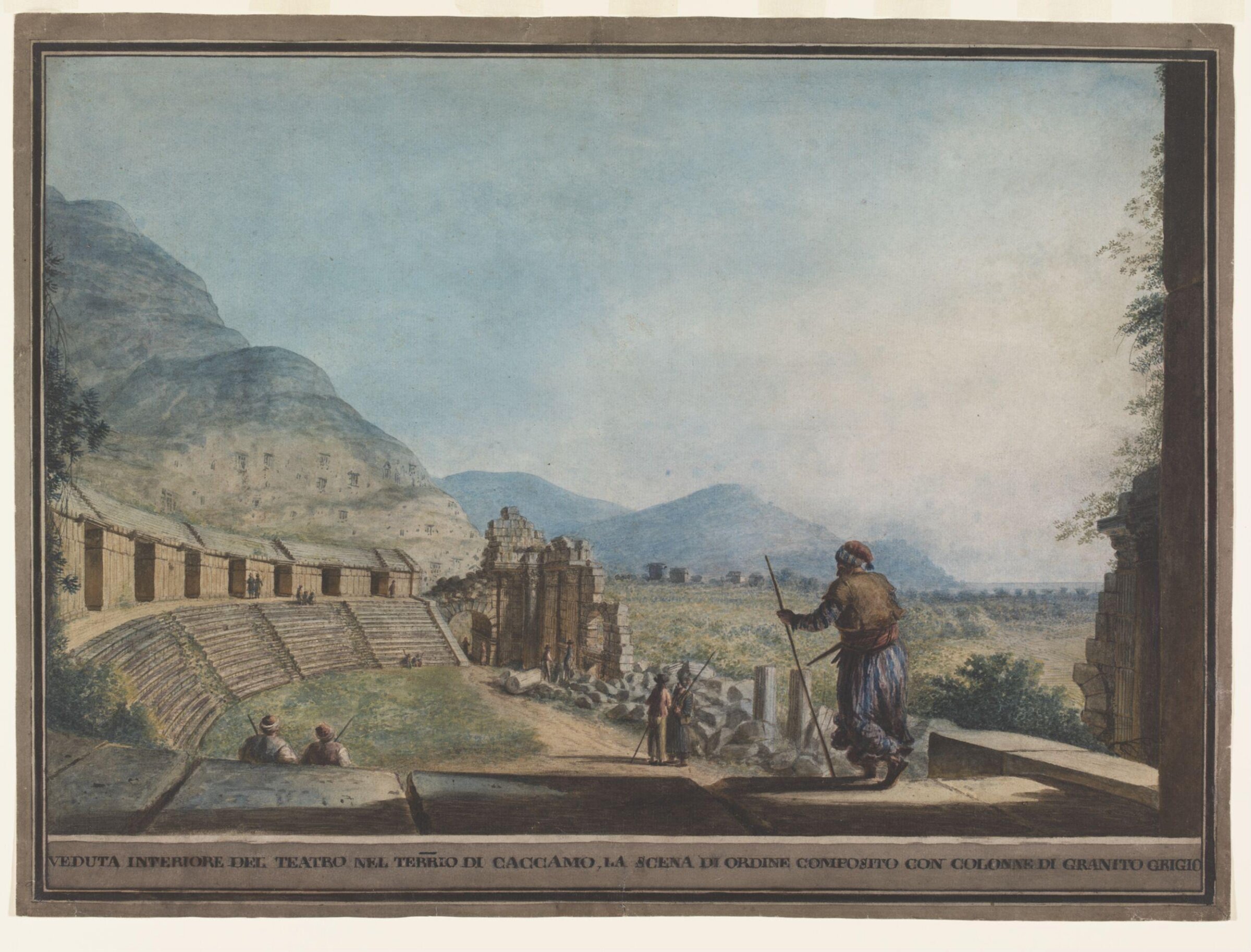 Interior of the Theatre in the Region of Cacamo, Luigi Mayer, ca. 1797