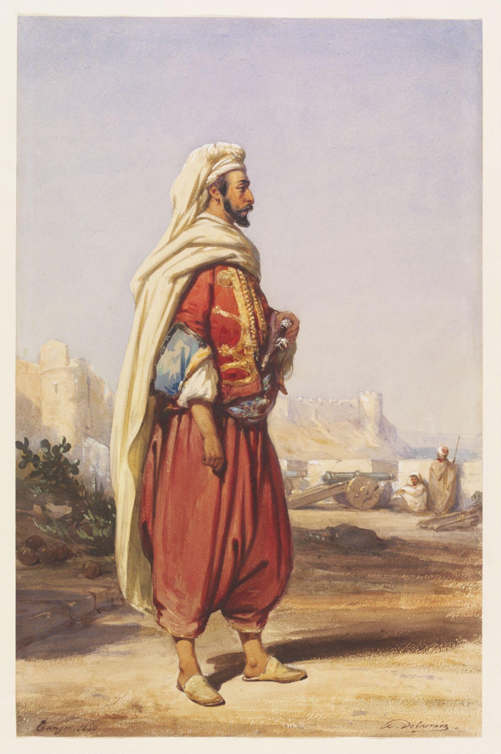 A Moroccan Amir, Auguste Delacroix, 1850