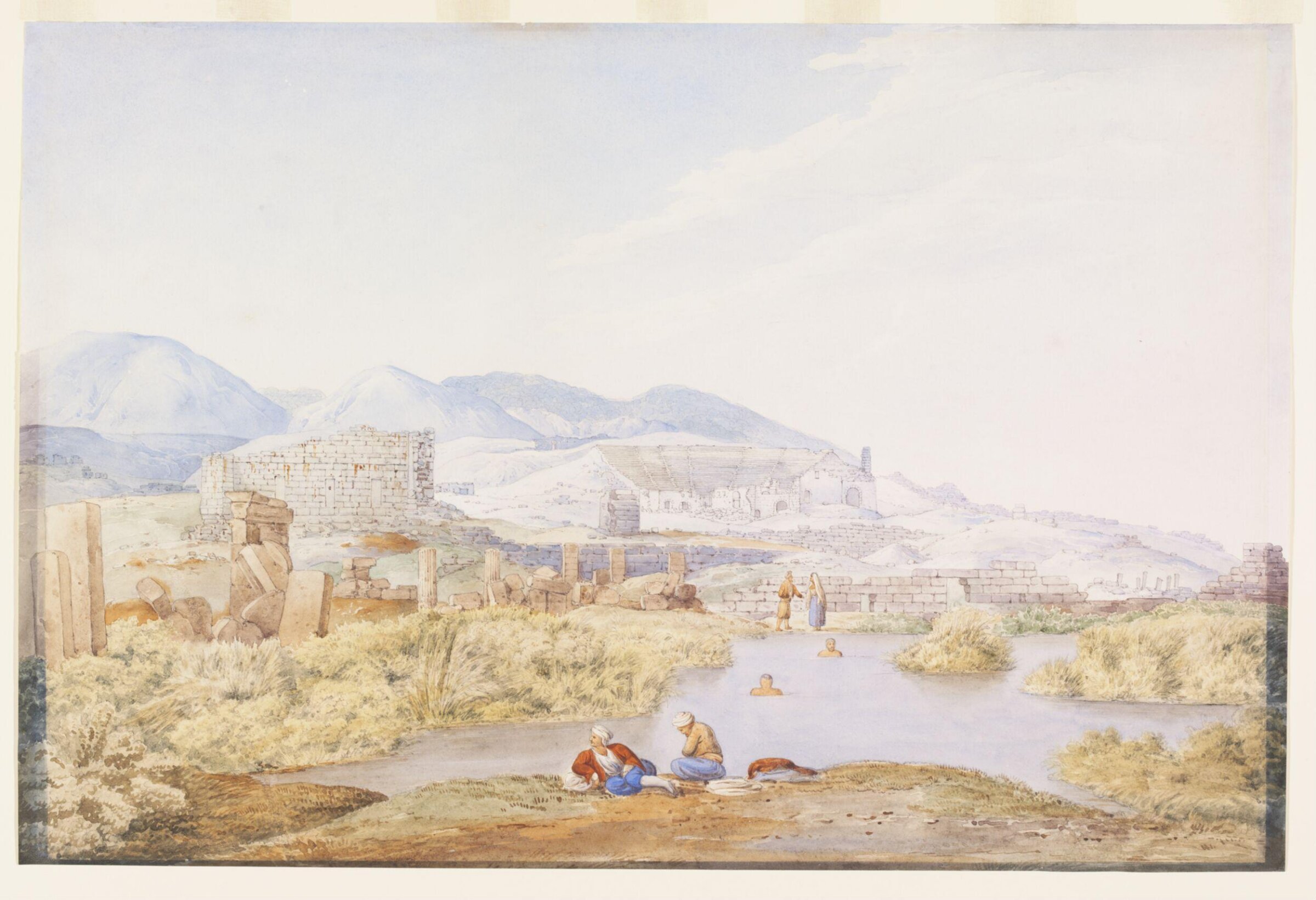 Hierapolis - Natural Hot Spring. Phrygia, Antonio or Anton Schranz, 1837