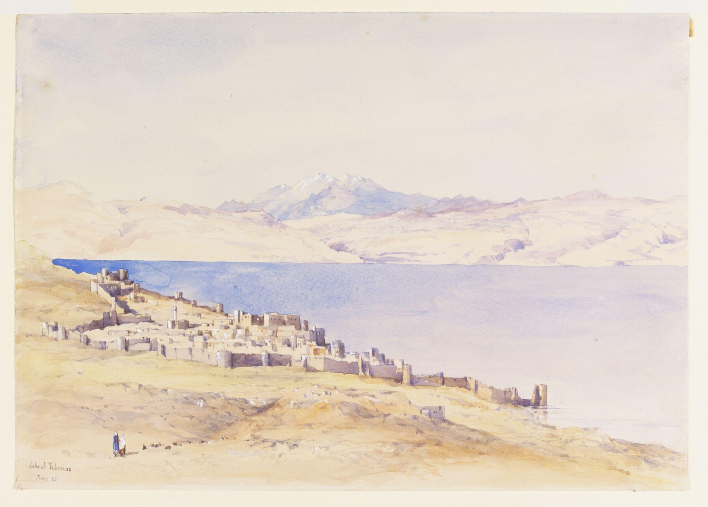 Lake Tiberias, Maria Harriett Mathias, 1857