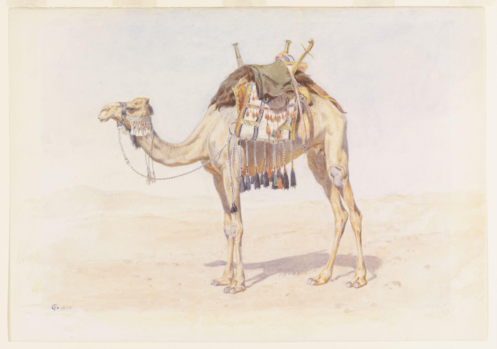 Female Riding Camel, Frederick Goodall, 1893