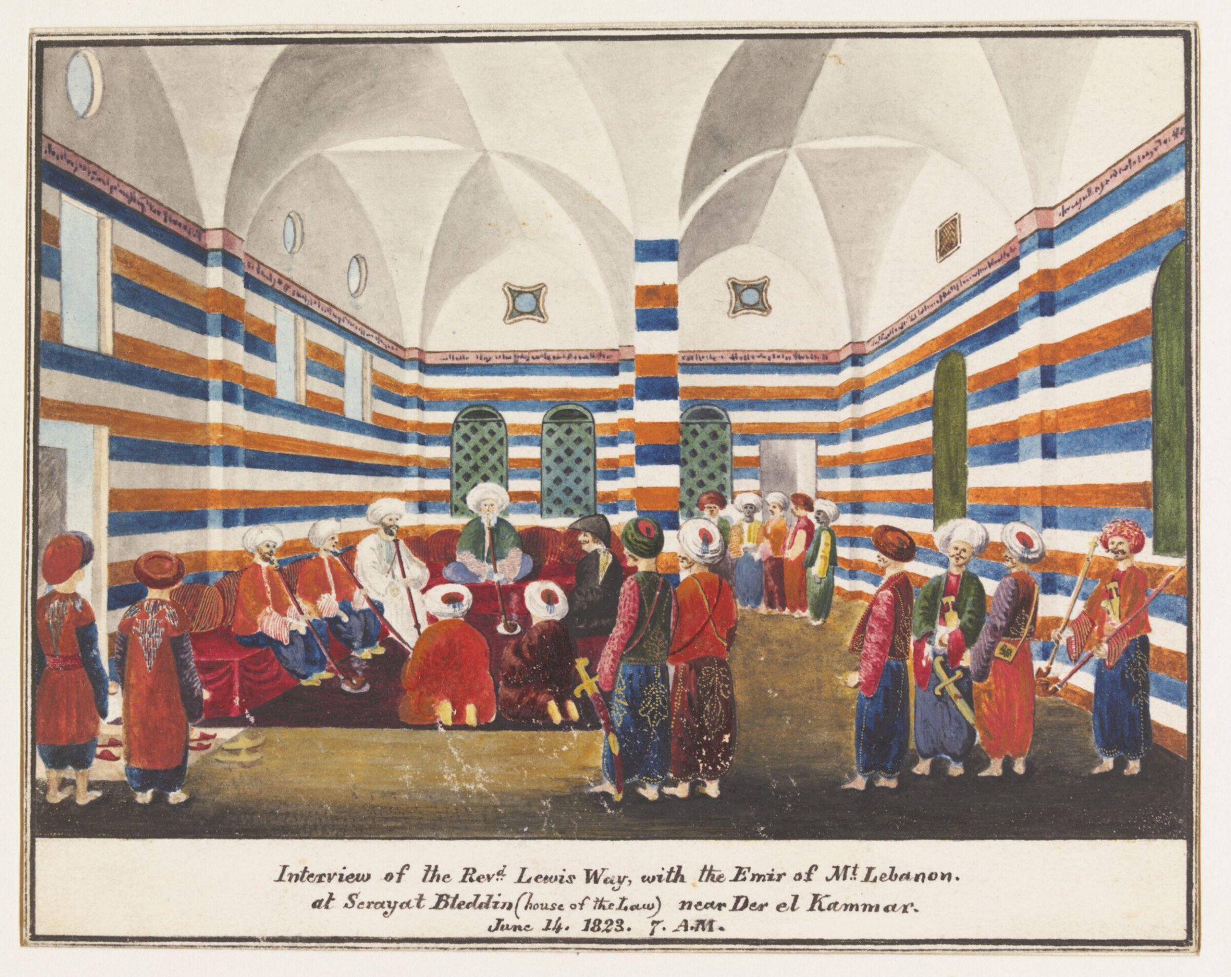 Interview of the Revd. Lewis Way, with the Emir of Mt. Lebanon, Albert Way, 1823