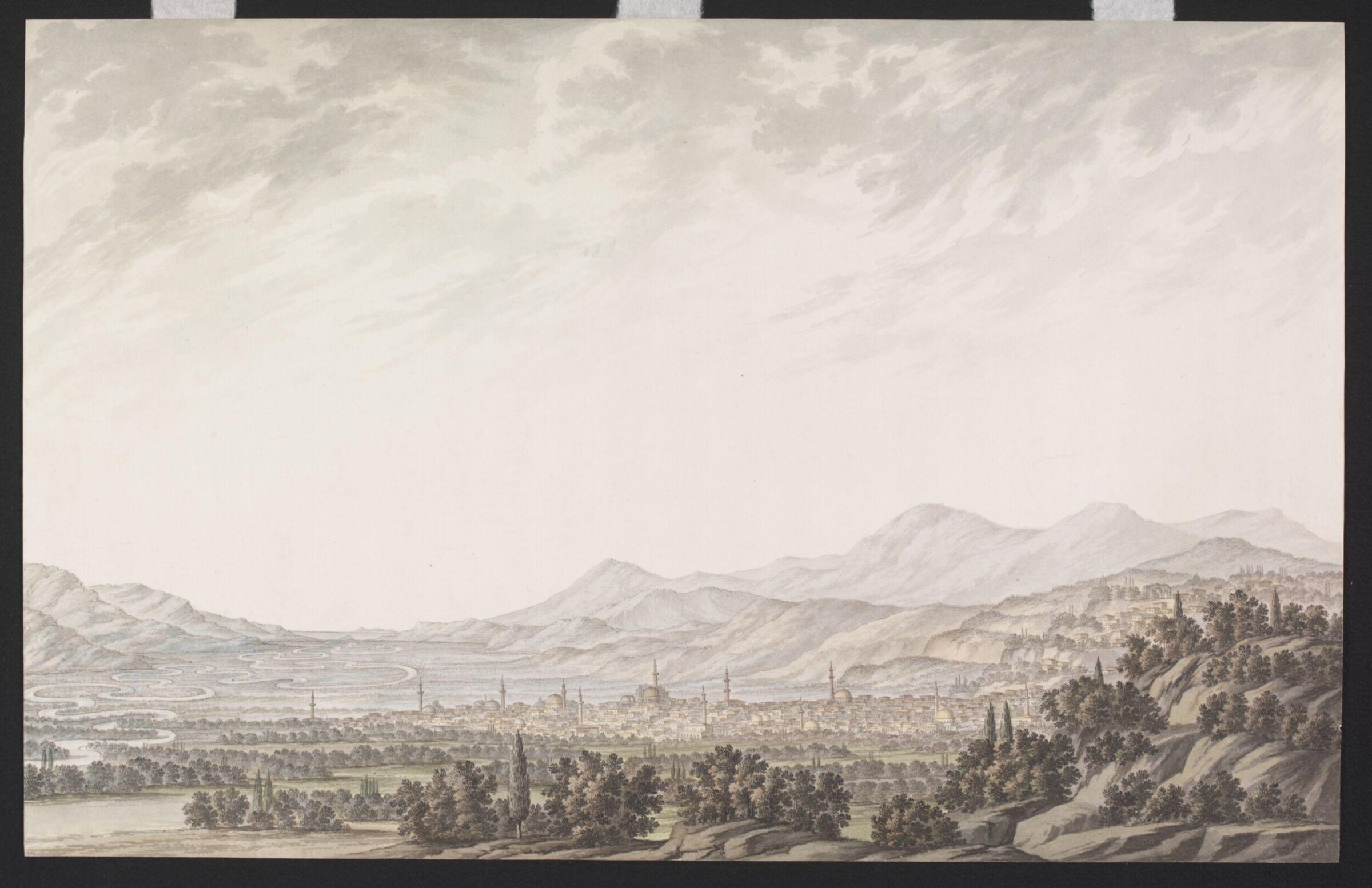 Güzel Hisar and the River Maeander, from the East, Giovanni Battista Borra, ca. 1751