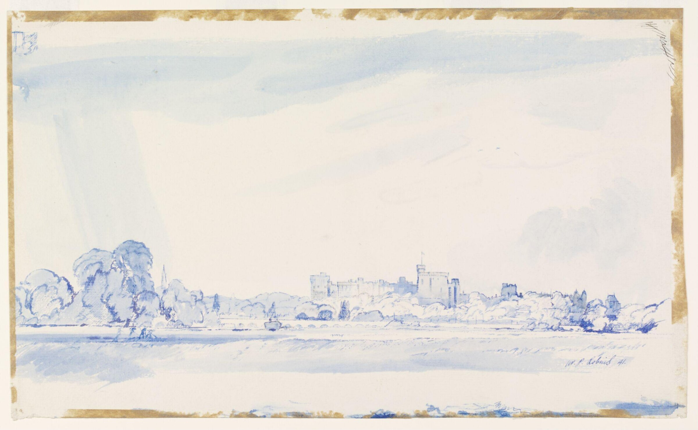 Windsor from the Dorney Road, William Palmer Robins, 1941