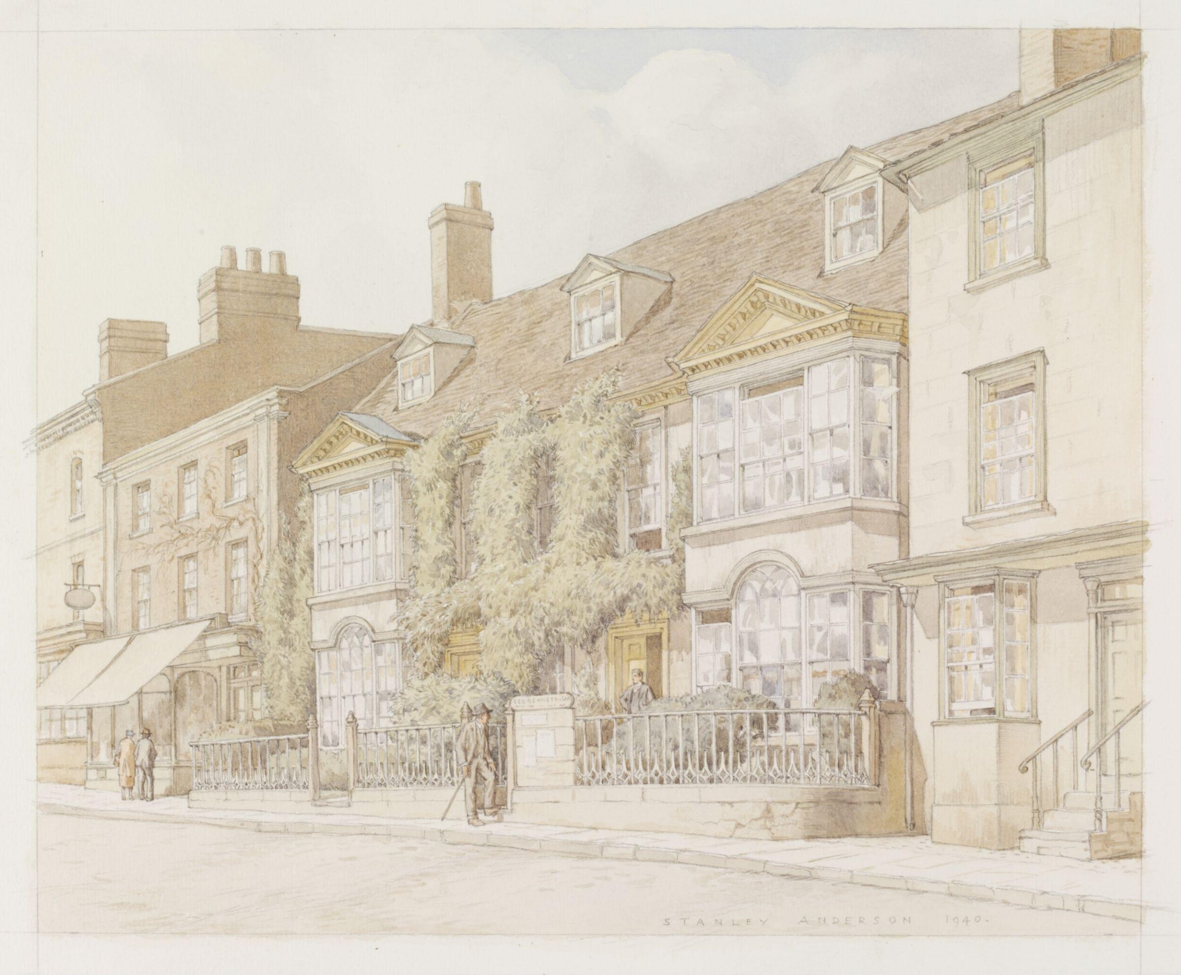 Georgian Houses, Market Hill, Buckingham, Anderson, 1940