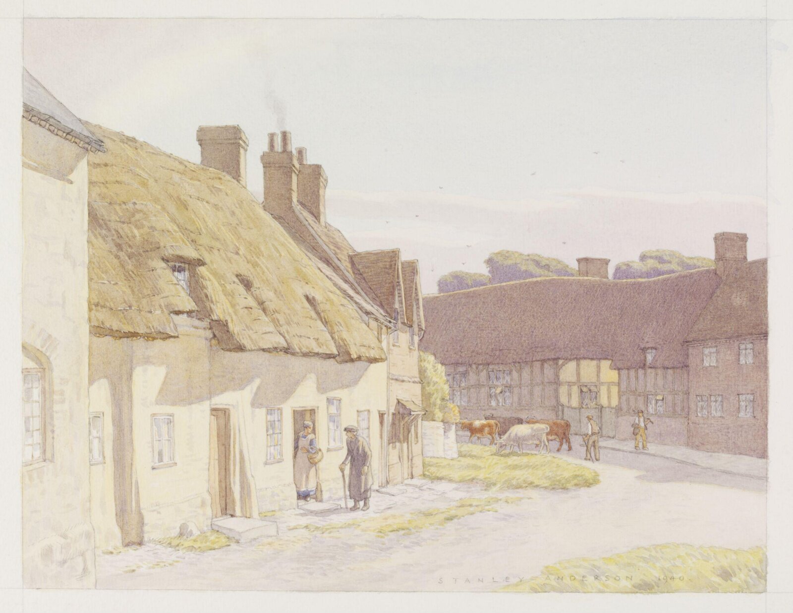 Old Cottages, Long Crendon, Anderson, 1940
