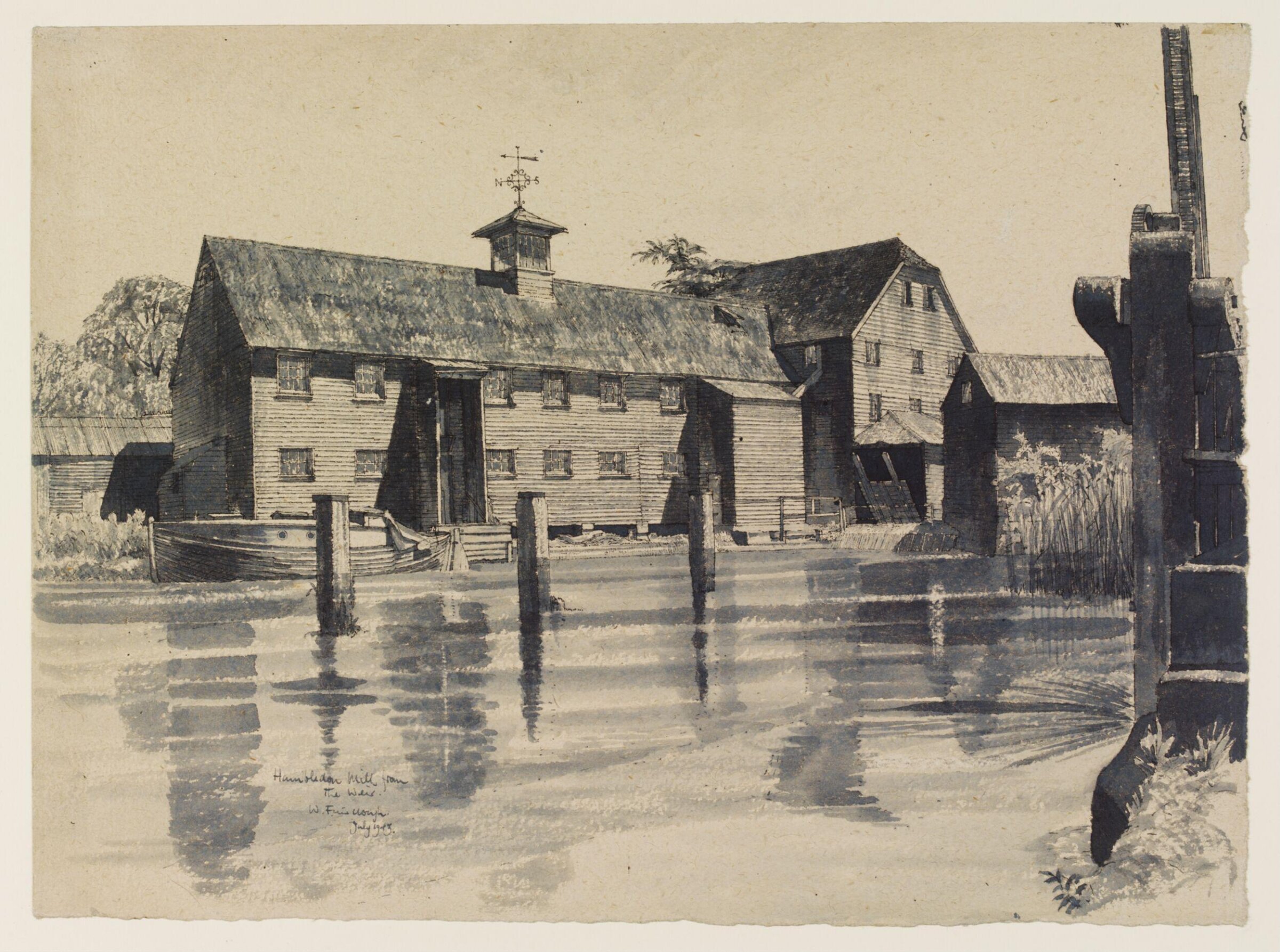 Hambledon Mill from the Weir, Fairclough, July 1943
