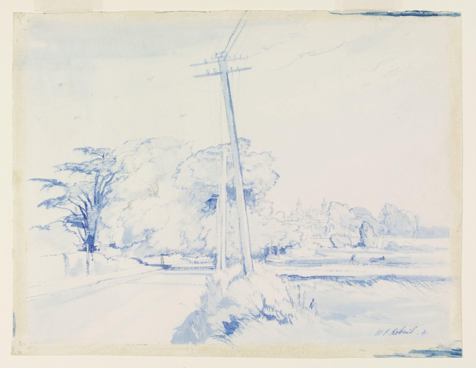 Eton from the Dorney Road, Robins, 1941