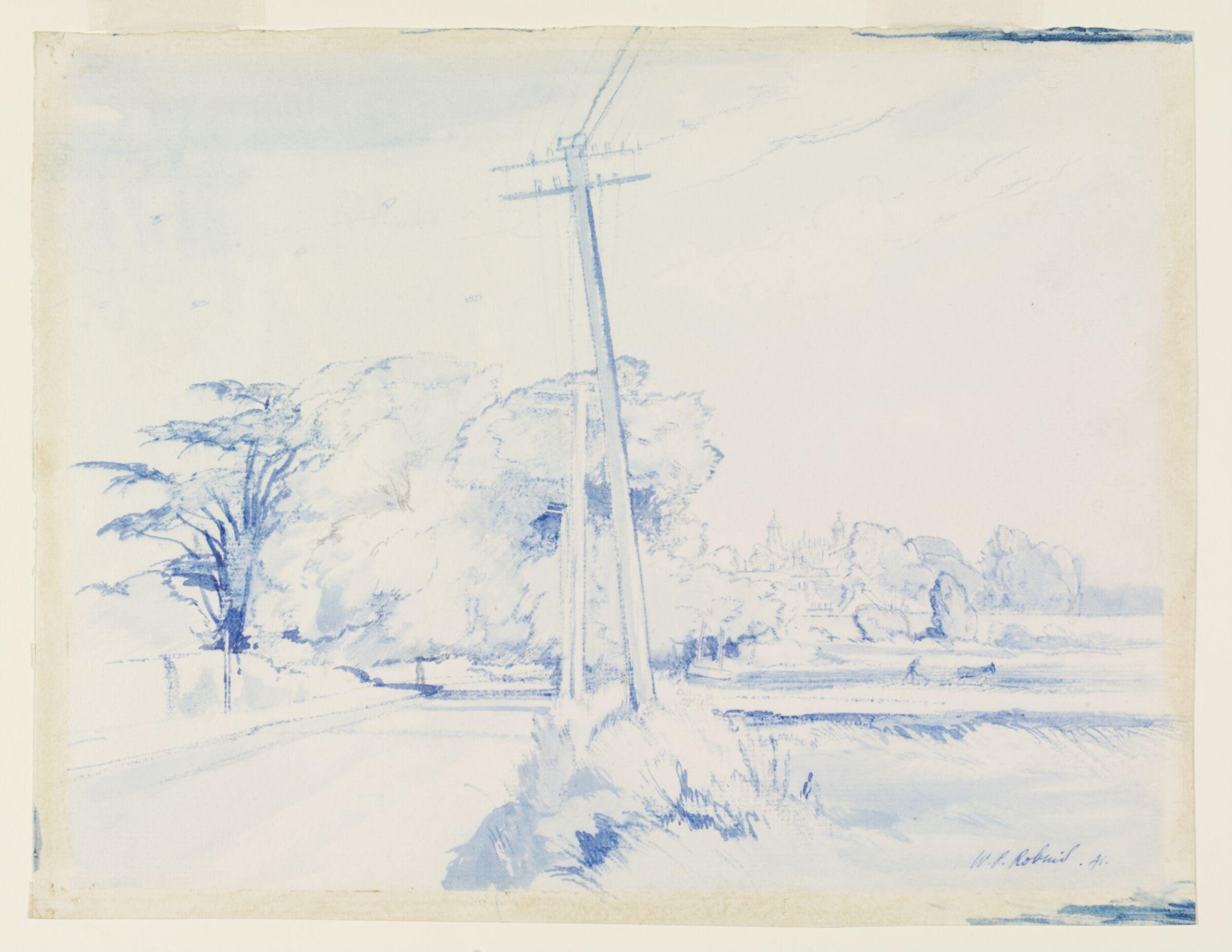 Eton from the Dorney Road, Robins, 1941