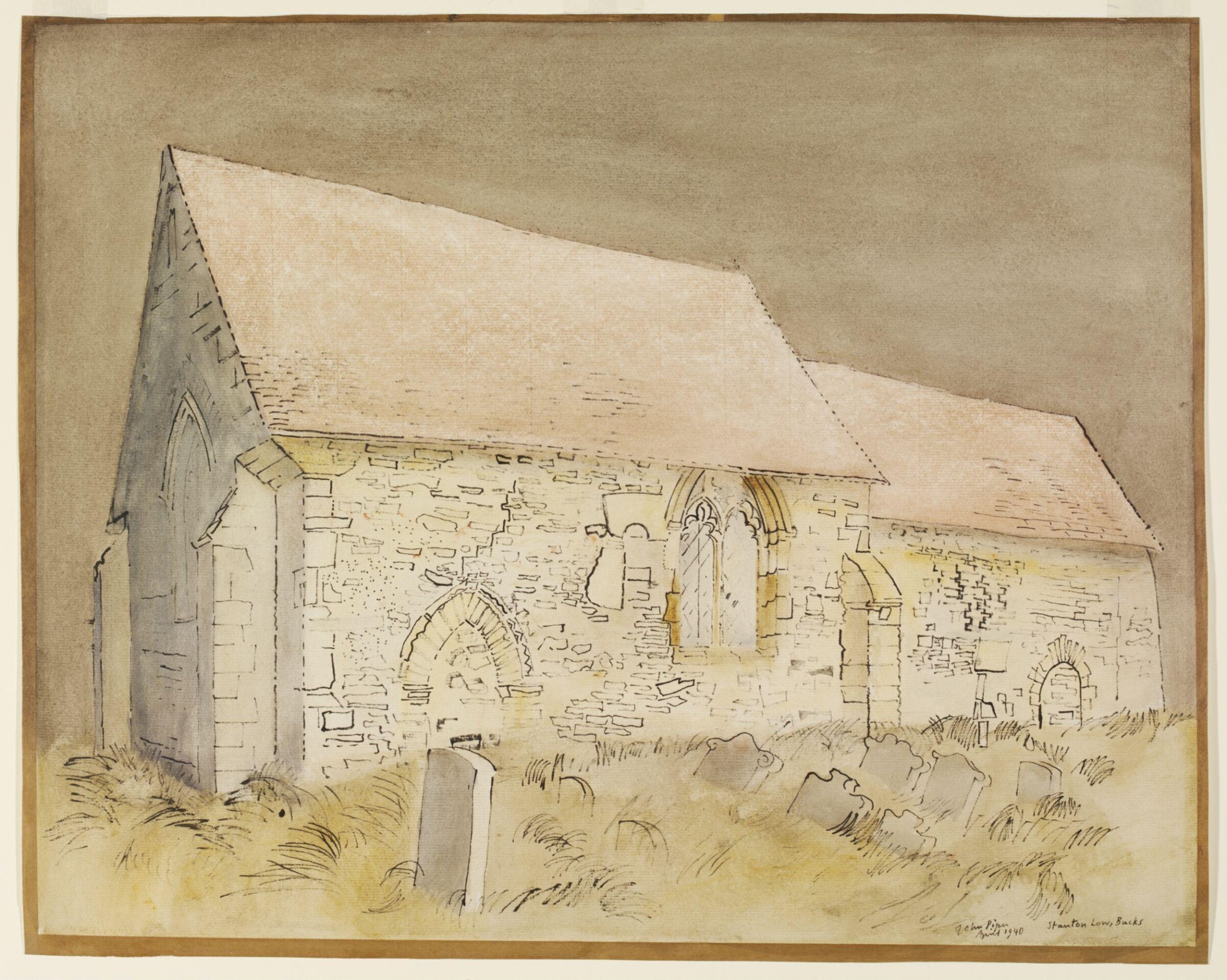 St.Peter's Church, Stanton Low, Piper, April 1940