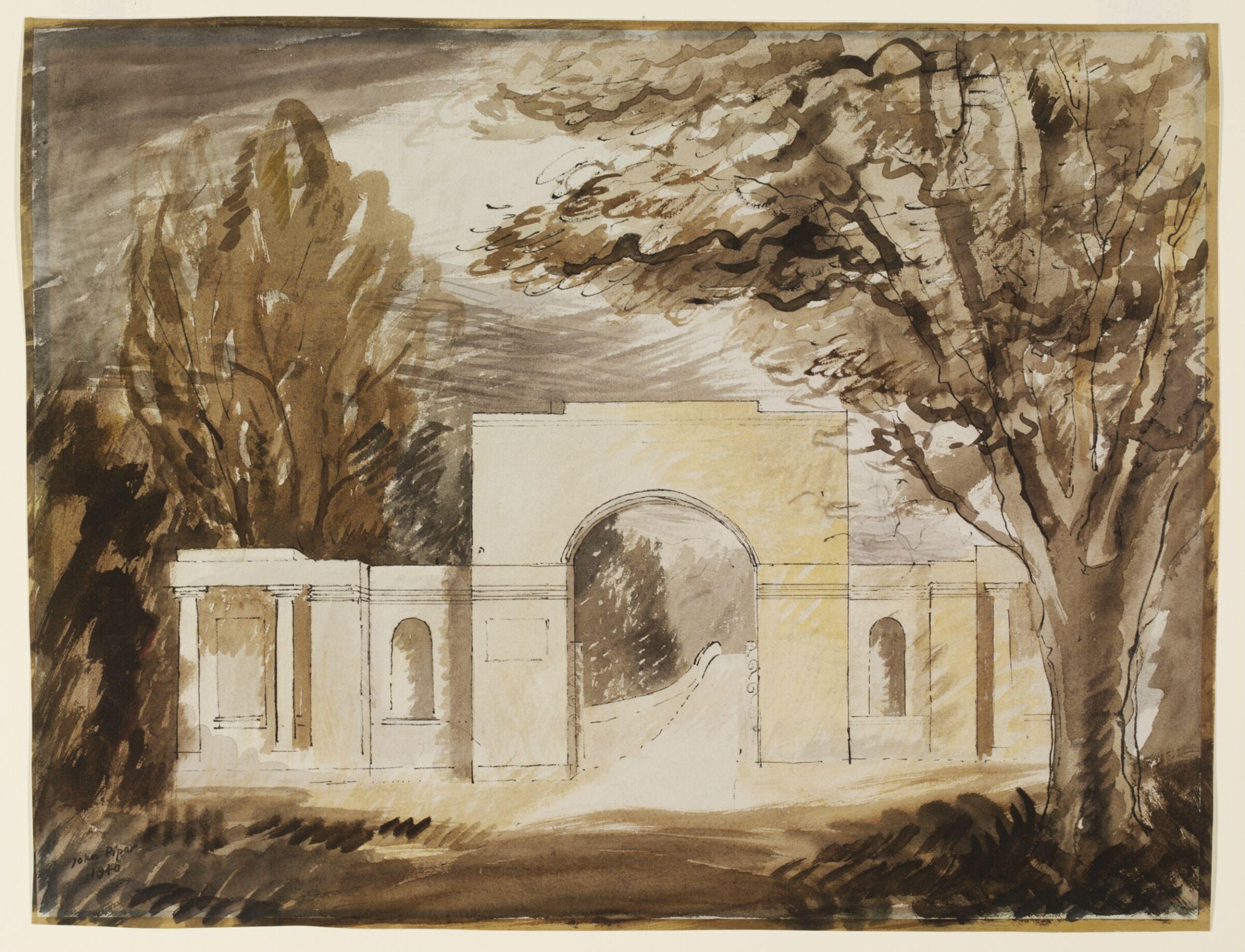 Entrance screen, Tyringham, John Egerton Christmas Piper, 1940