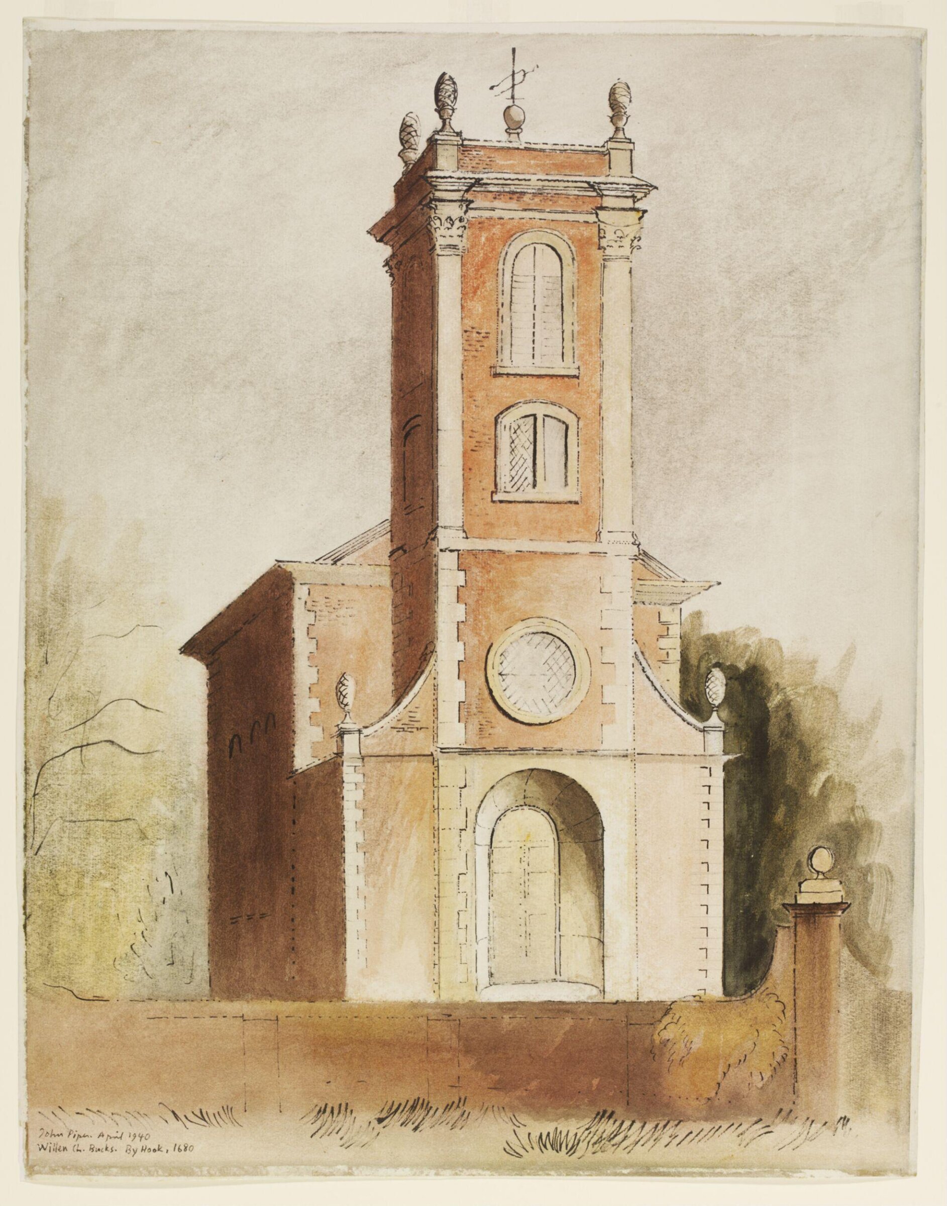 Busby's Church, Willen, Piper, April 1940