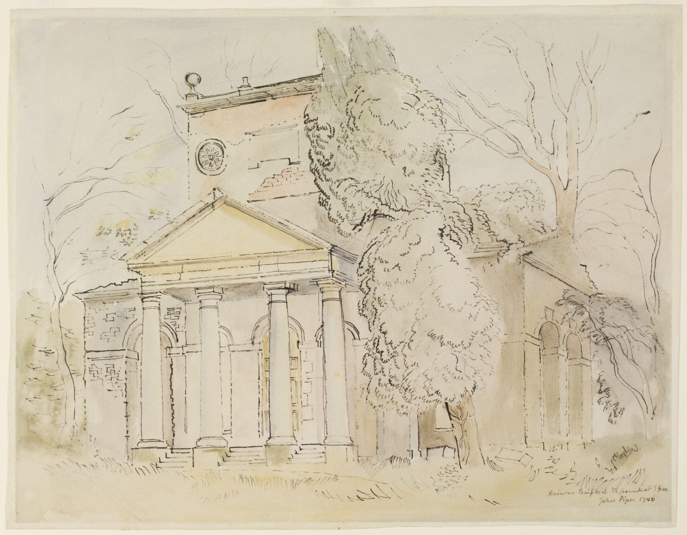 The Ruined Temple of Friendship in the Grounds at Stowe, Piper, 1940