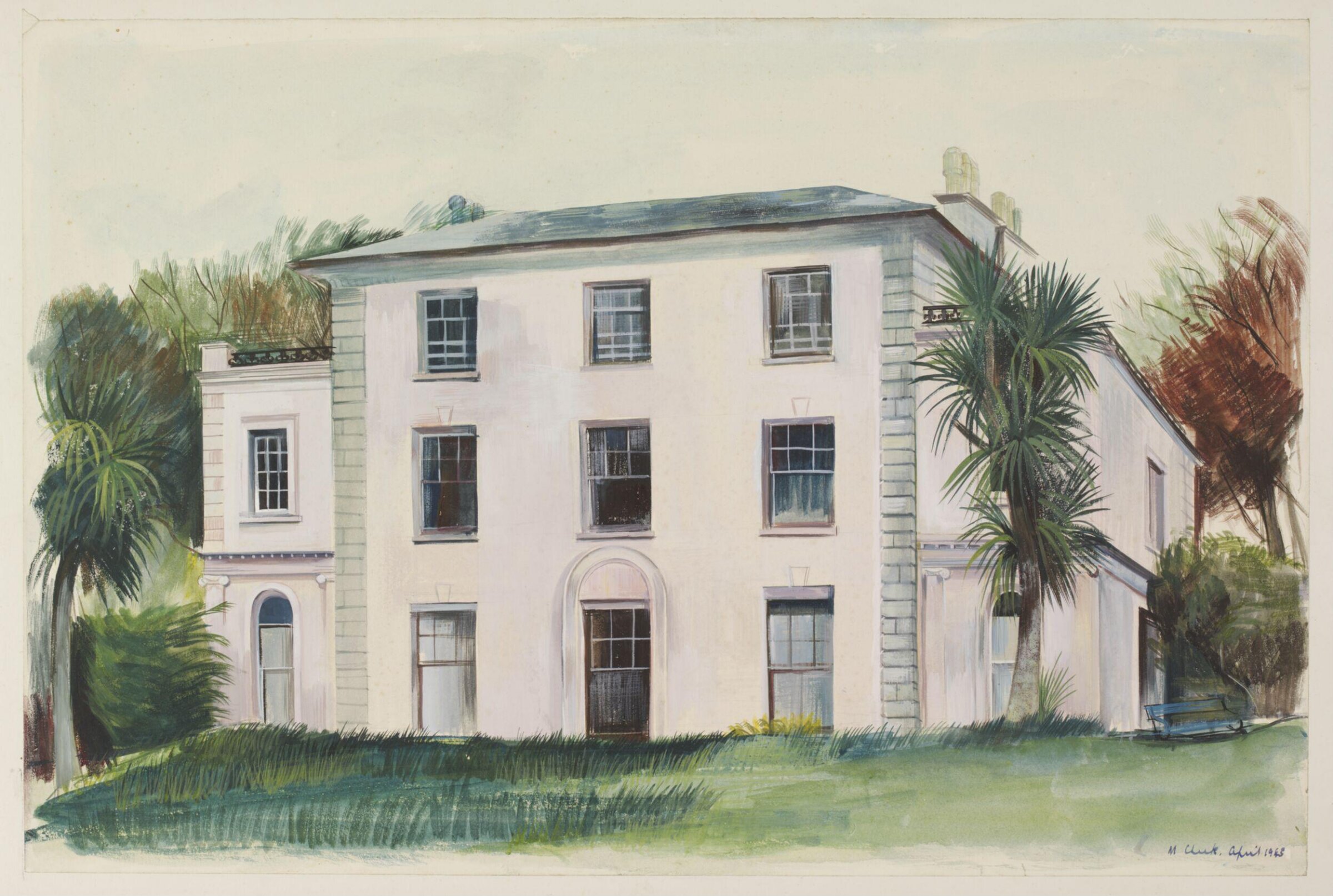Marlborough House [garden front], Falmouth, Cheek, апрель 1943