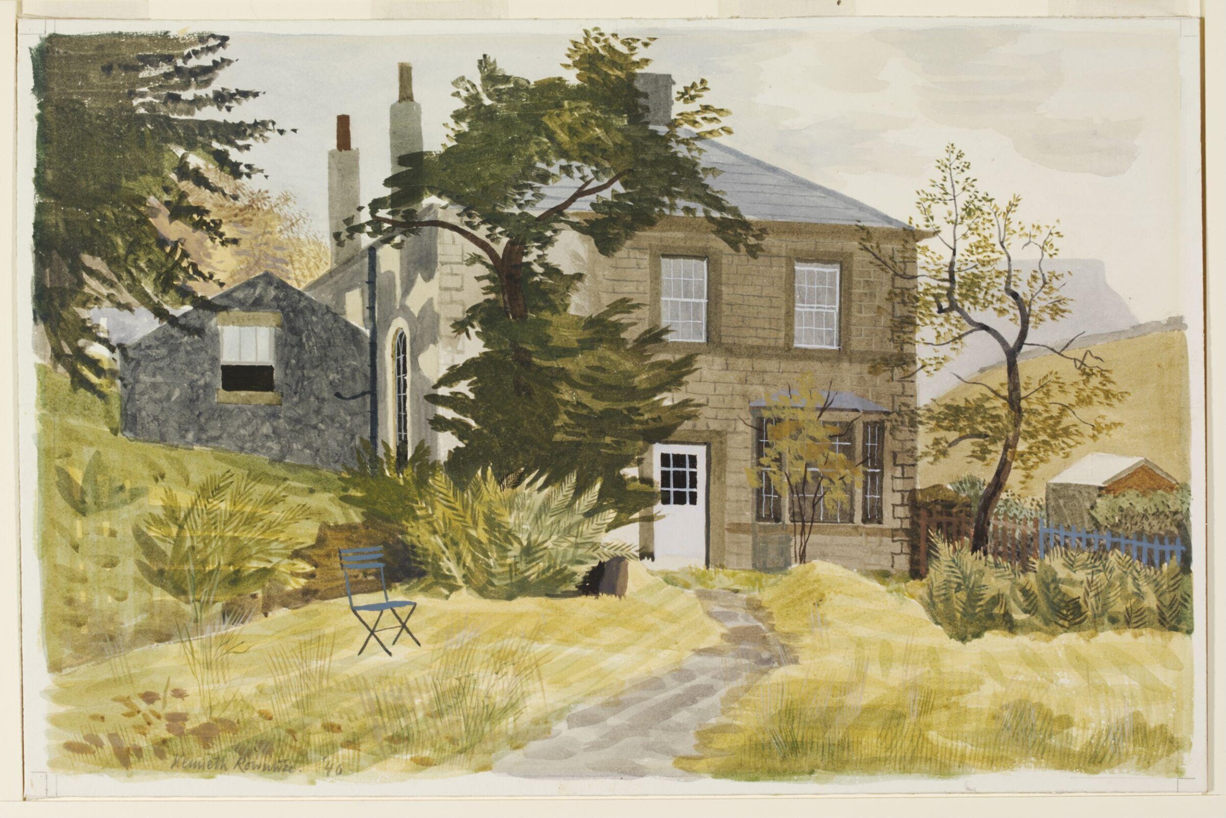 Ashopton Inn, showing Bamford Edge, Rowntree, 1940