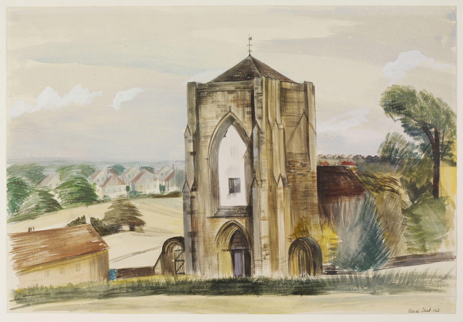 Beauchief Abbey, Cheek, 1943