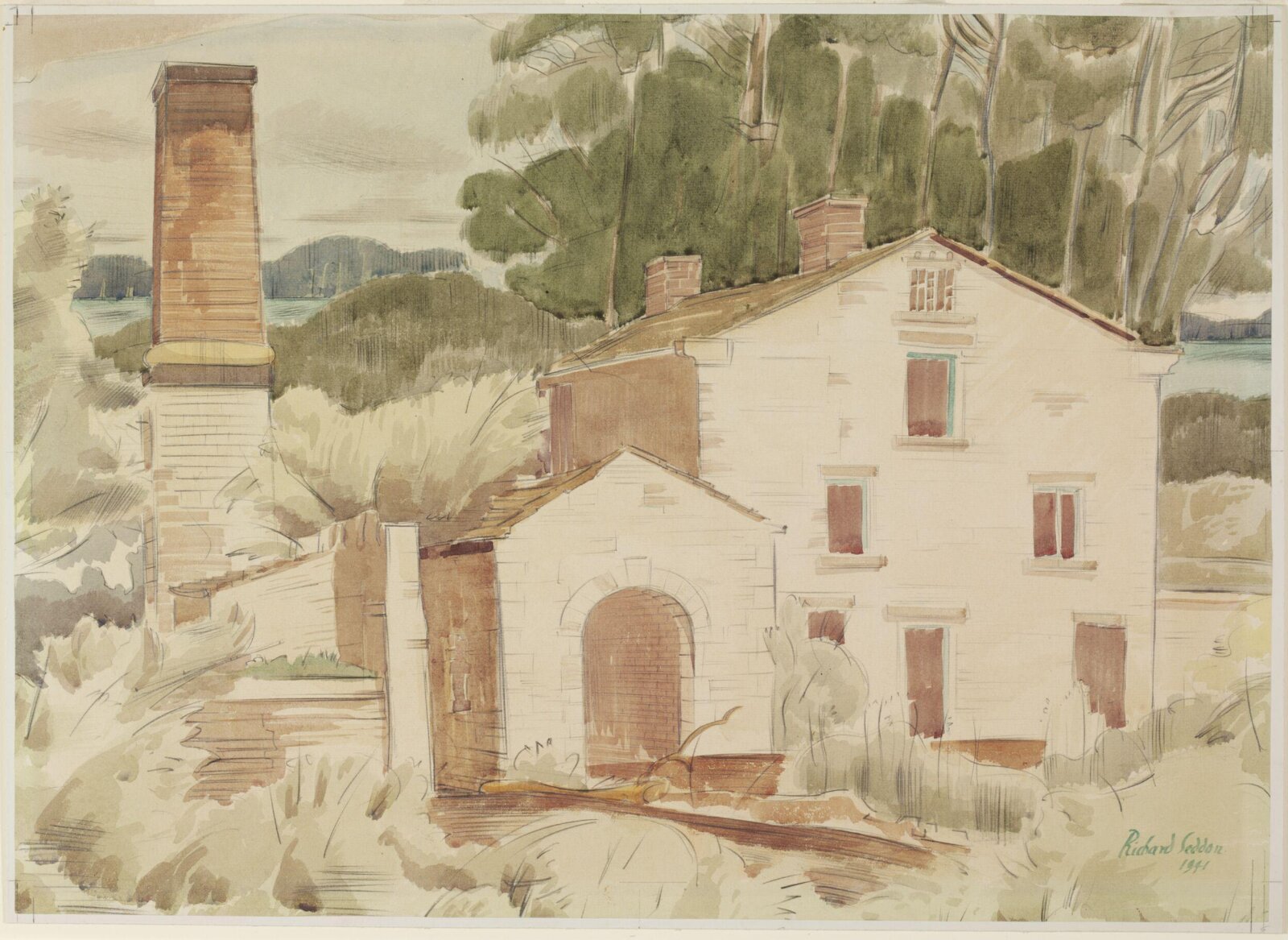 Disused Mill in the Porter Valley, Seddon, 1941